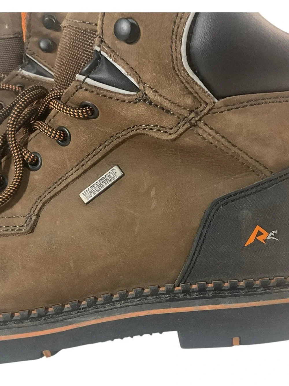Ridgecut RCT002TS Men’s Waterproof Steel Toe Work Boots Brown Leather Size 11 W